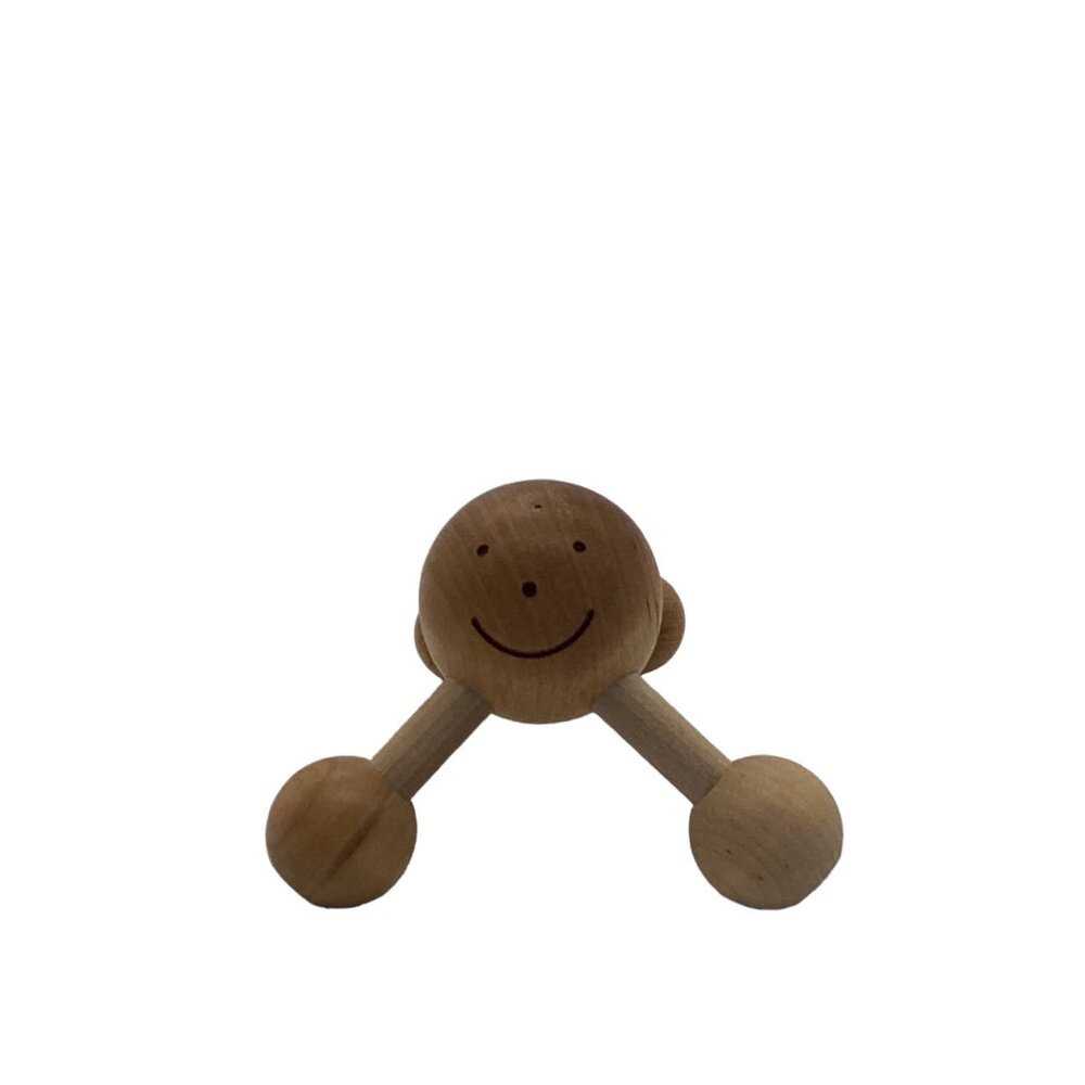 It’s Me Happy Time Massager Vintage 90s Wooden Smiley Face Massage Tool USA Made
